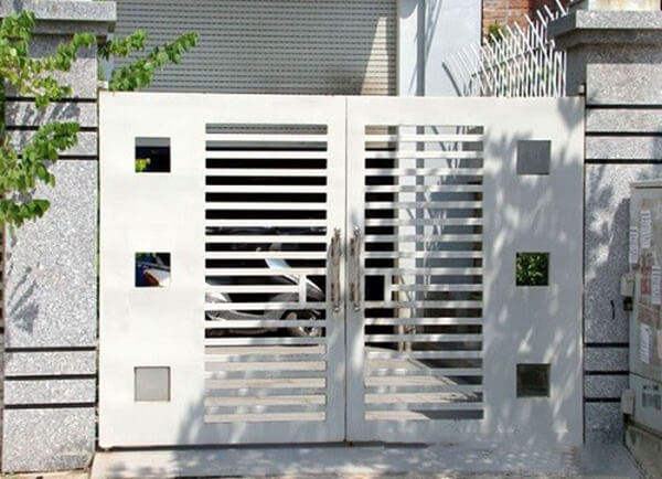 mẫu cửa sắt cổng 2 cánh
